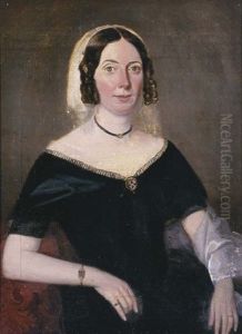 Portrait Of A Lady by Knud Geelmuyden Bull