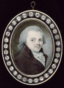 A Gentleman, Wearing Brown Coat And Spotted White Cravat, His Hair Powdered by Richard Bull
