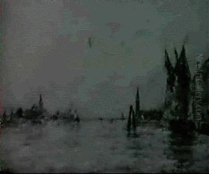 The Venetian Lagoon With San Giorgio Maggiore In The Distance by William Gedney Bunce