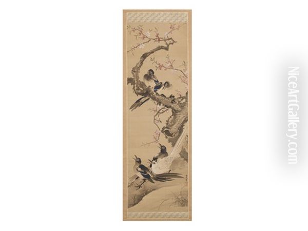 Birds And Peach Blossom - view 1