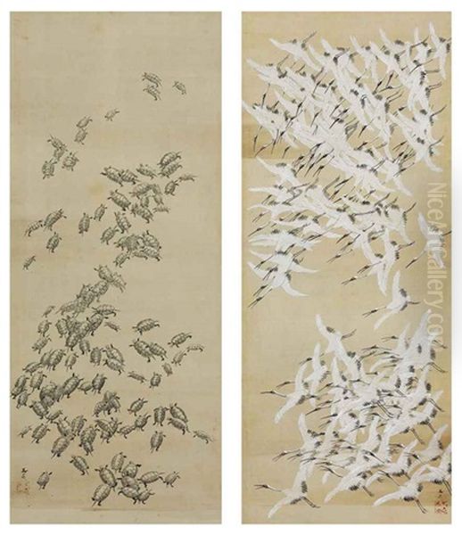 One Hundred Cranes (+ One Hundred Turtles; Pair) - view 1