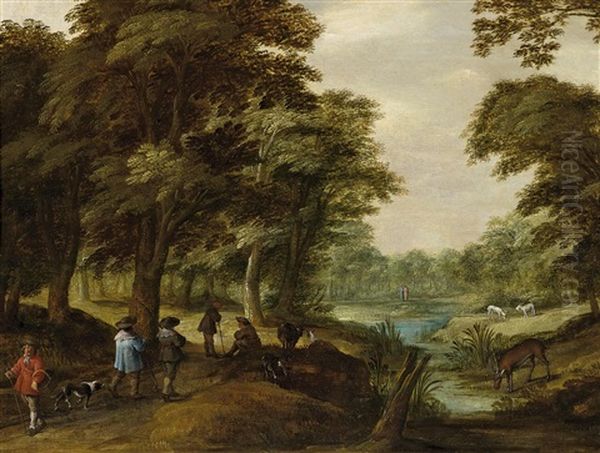 Waldlandschaft Mit Hirten Und Reisenden - view 1