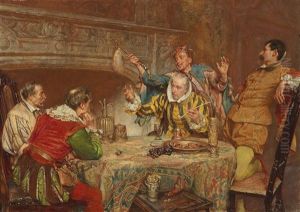 Merry Dinner Party With Court Jester