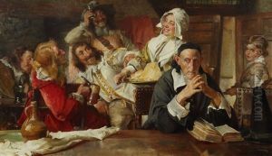 Vier Musketiere Im Wirtshaus by Edgar Bundy