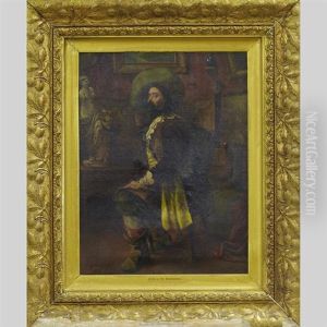 Cavalier In An Interior by Edgar Bundy