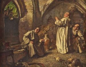 Caught Out, Three Monks Caught Out By An Ass