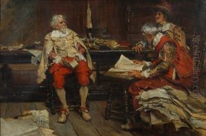 In The Library by Edgar Bundy