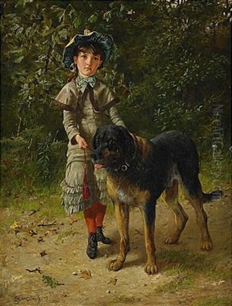 Flicka Med Hund - view 1