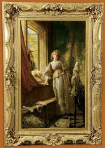 A Young Maiden With Spinning Wheel