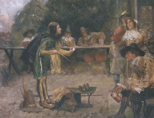 Escamoteur Dans La Cour D'une Auberge