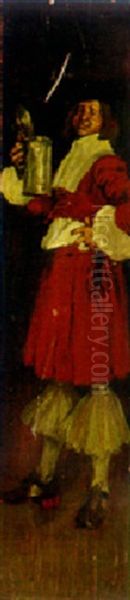 A Cavalier With A Tankard - view 1