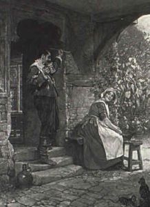 A Working Woman Being Interrupted By A Drunken Reveler by Edgar Bundy