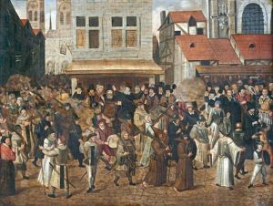 La Procession De La Ligue by Francois Bunel the Younger