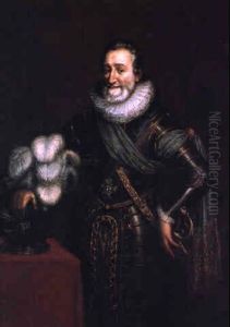 Portrait De Henri Iv En Armure by Jacob Bunel