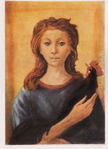 Donna Con Gallo by Giuseppe Antonio Aloja