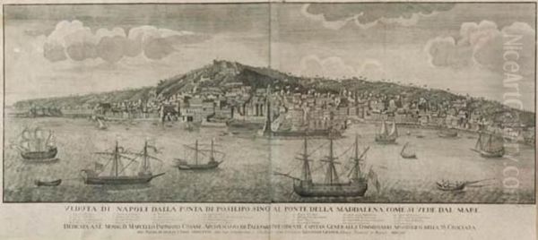Veduta Di Napoli Dalla Punta Di Posillipo Sino Al Ponte Della Maddalena, Come Si Vede Dal Mare - view 1