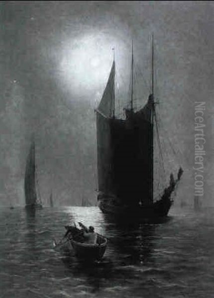 Harbour Scene At Sunset - view 1