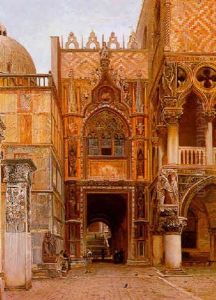 La Porta Della Carta Nel Palazzo Ducale, Venezia by John Wharlton Bunney
