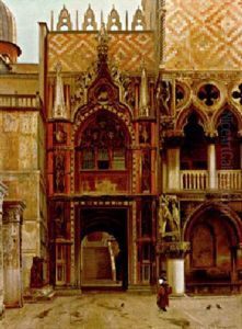 La Porta Della Carta Nella Ducale Venezia by John Wharlton Bunney