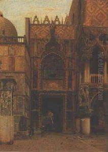 La Porta Della Carta Nella Palazzo Ducale, Venezia by John Wharlton Bunney