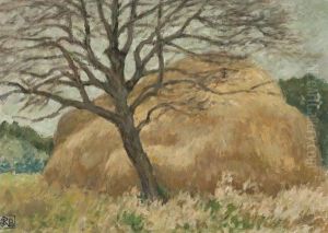 Rural Scene With Haystack (france) by Rupert Charles Bunny