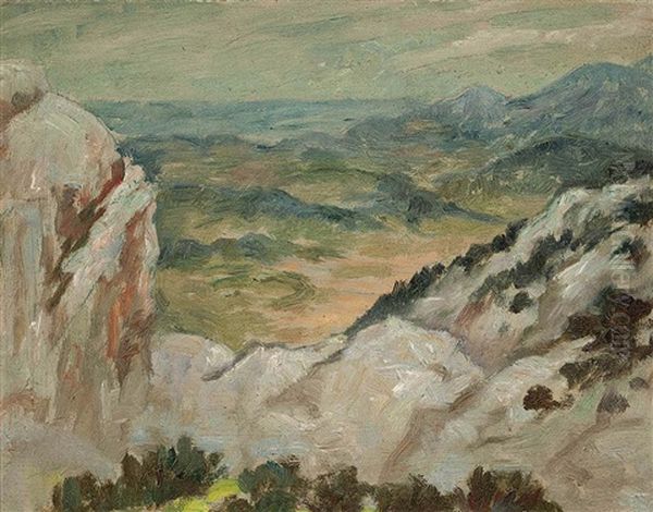 Sketch For 'overlooking The Gorge Ollioules - view 1