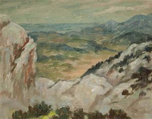 Sketch For 'overlooking The Gorge Ollioules