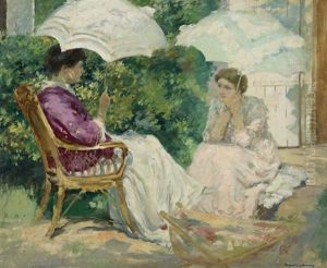 Chatting, Also Known As Causerie by Rupert Charles Bunny