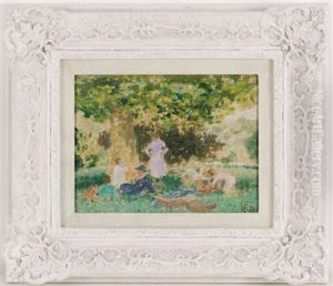 In The Gardens (from The Botanical Gardens Melboure Series) by Rupert Charles Bunny