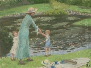 The Lily Pond (royal Botanic Gardens, Melbourne Series) by Rupert Charles Bunny