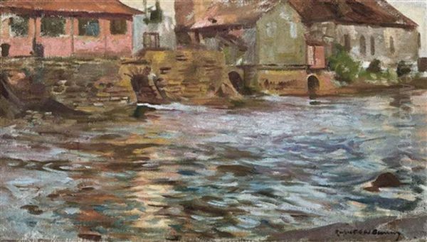 Maisons Roses Au Bord Du Barrage - view 1