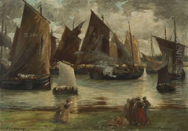 Boats Preparing To Leave (etaples) - view 1