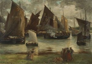 Boats Preparing To Leave (etaples)