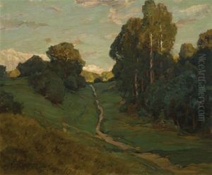 French Landscape With Country Path by Rupert Charles Bunny