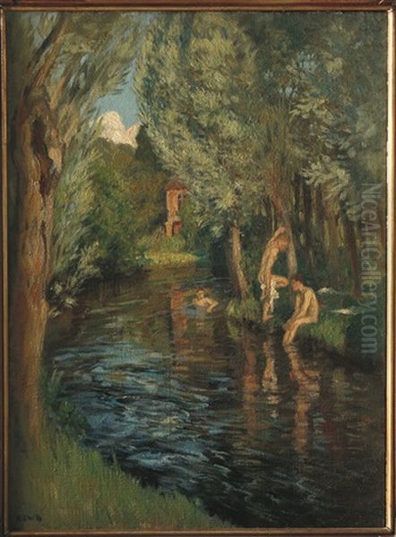 Boys Bathing In The Loire - view 1