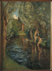 Boys Bathing In The Loire by Rupert Charles Bunny
