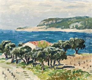 Cote D'or, South Of France by Rupert Charles Bunny