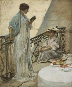 On The Landing by Rupert Charles Bunny