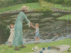 The Lily Pond (from Royal Botanic Gardens, Melbourne) by Rupert Charles Bunny