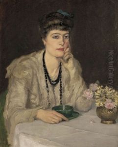 A Cup Of Chocolate (at The Table) by Rupert Charles Bunny