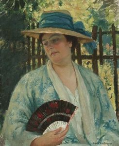 In The Garden (portrait Of The Artist's Wife) by Rupert Charles Bunny