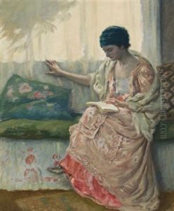 Femme Lisant-woman Reading by Rupert Charles Bunny