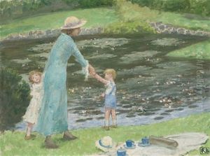 The Lily Pond (from The Royal Botanic Gardens, Melbourne Series) by Rupert Charles Bunny
