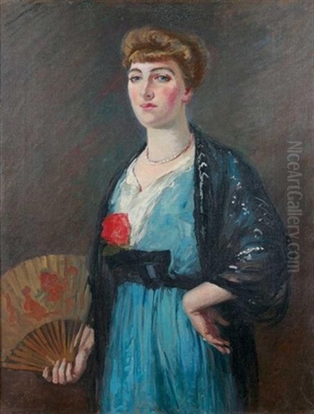 Lady With A Fan - view 1