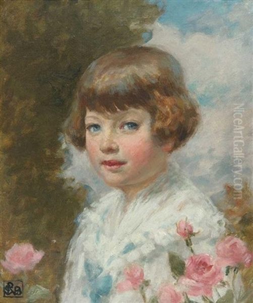 Portrait Of A Girl With Roses - view 1