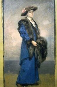The Artist's Wife Carrying A Fur The Artist's Wife Carrying A Fur