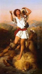 David's First Victory by Rupert Charles Bunny