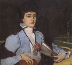 The Artist's Wife On A Green Sofa The Artist's Wife On A Green Sofa
