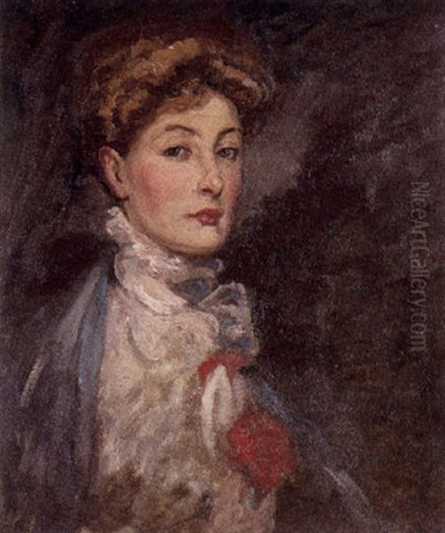 Portrait De Jeune Femme A La Rose (madame Melba?) - view 1