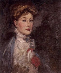 Portrait De Jeune Femme A La Rose (madame Melba?)